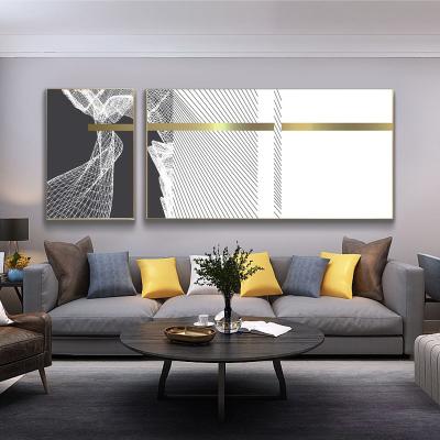 China Modern Wall Decor JZ Entryway Abstract Prints Geometric Wall Art Painting Poster Gold Foil Canvas Artwork for sale