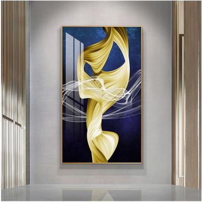 China Wall Decor JZ Modern Hallway Decorative Abstract UV Print Crystal Picture Poster Wall Art Crystal Porcelain Painting for sale