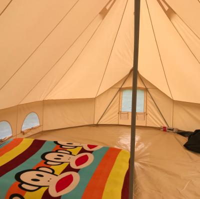 China Hot Sale Canvas Stake Luxury Outdoor Camping Glamping Bell Tube Tent Stake Tent for sale