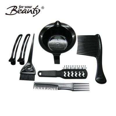 China Haircut or Styling 7PCS Hairdressing Hair Coloring Bowl Color Comb Mixing Set Brush Kit Tint Tool for sale