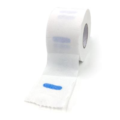 China 80pcs self-adhesive strips/disposable hygienic collar Barber Neck Ruffles White Stripes bun hair salon for sale