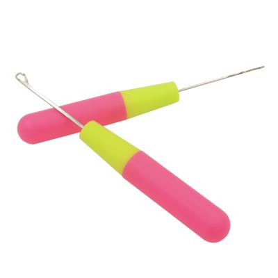 China Professional Plastic Salon Tools Hair Extension Tools Handle Wig Needle Pulling Hook for sale