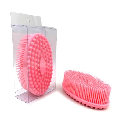 China Gently Customize Baby Shower Soft Massage Body Hair Bath Silicone Silicone Cleaning Brush for sale