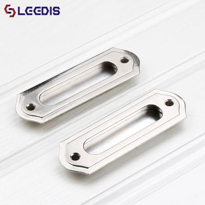 China LEEDIS Hardware Furniture Decoration Industrial Wholesale Handle Brushed Bedroom Zinc Alloy Drawer Hidden Cabinet Handle for sale