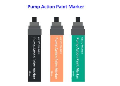 China 12mm Pump Action PP Paint Marker Pen / Safety Art Marker Pens for Artists for sale