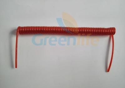 China China Manufacturer Transparent Red 4mmPlastic Coating w/1.5mm dia Wire Core Tool Bungee Coil Leash for sale