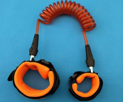 China New Arrival Orange Color Coiled Leash Strong Leg Rope Safety Harnessor for Children Security for sale