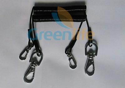 China Flexi Tool Safety Coiled lanyard  w/Stainless Steel Snap Hooks on each end for Clipping to Your Valuable Merchandise for sale