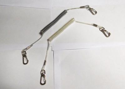 China 1.2M Long Quality Wire Spiral Tool Tether w/Executive Swivel Hooks 2PCS for sale