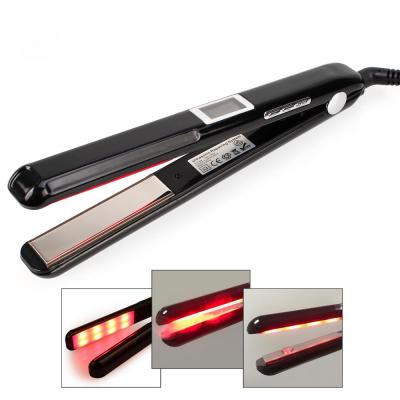 China The plates without heating when using Hair Straightener Titanium Stainless Steel Plates Ultrasonic Cold Hair Straightener for sale