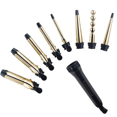 China Wholesale private label hair curler hair curling iron ceramic curling brand led 8 barrel hair curler for sale