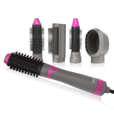 China New Arrival Ionic Hair Straightener And Curler Brush Heated Hair Dryer Hot Airbrush Set for sale