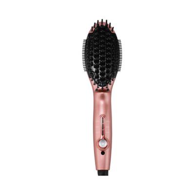 China Wholesale MCH Popular Ionic Electric Travel Hair Brush Mini Function Hair Straightener Brush for sale