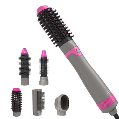 China Hot New Design 1000w Ionic Stage Airbrush One Rotating Electric Hair Brush Interchangeable 5 In 1 Set for sale