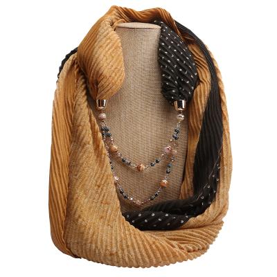 China Wholesale New Fashion Scarf Dangling Scarf With Jewelry Scarf Wholesale for sale