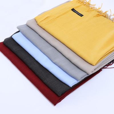 China Cashmere Two Tone Color Pashmina Scarf Wool Fashion Pashmina Scarf for sale