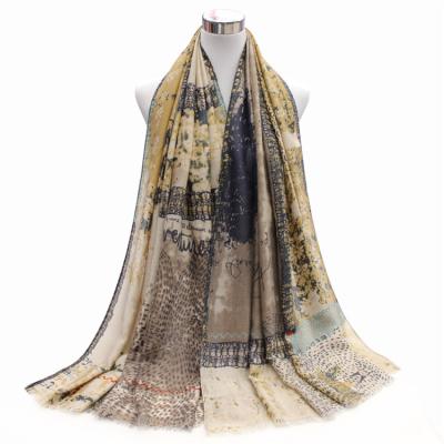 China New Design Polyester Cotton Scarf Plain And Printed Cotton Scarf Cotton Scarf for sale