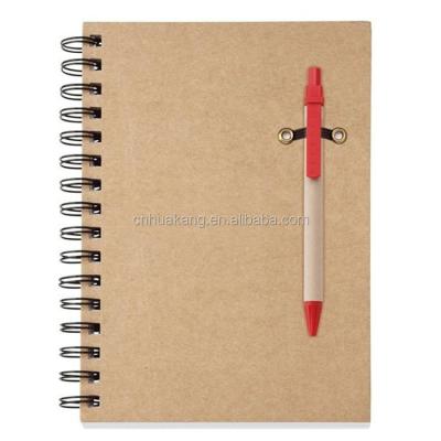 China Softcover 60sheets Spiral Notebook Notebook Offset Paper with Pen and Elastic Band Closure for School for sale