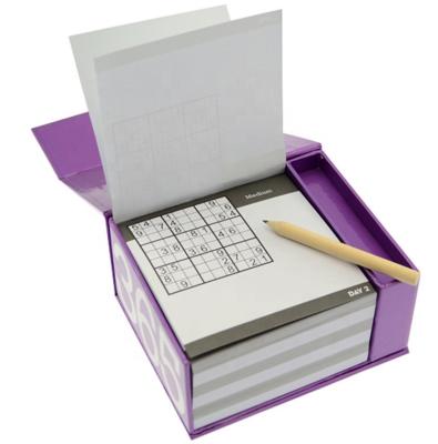 China Loose Leaf A Fun Desktop Memo Pad with 365 Days of Easy, Medium and Hard Sudoku Puzzles Complete with Pencil for sale