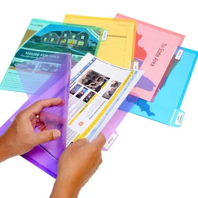 China Plastic Protector A4 L Shape Folder Office School Stationery Clear Plastic Folder Clear Plastic Sheet A4 for sale