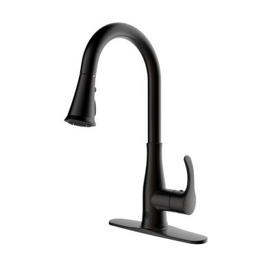 China Sense Faucets Single-Handle Sprayer Kitchen Faucet Motion Sensor Pull Down Kitchen Faucet in Matt Black for sale