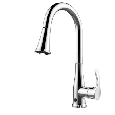 China Sense Faucets Rajeyn Motion Sensor Kitchen Faucet Auto Touch Sensor Free Water Faucet With Pull Down Sprayer for sale