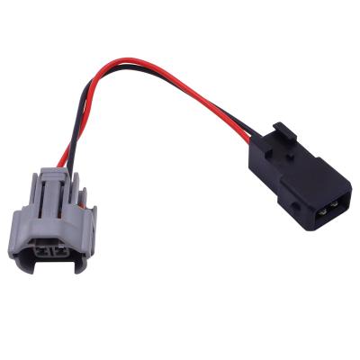 China 2 Pin Male Female Electric Adapter Wiring Automotive Connector For D-enso Female To EV1 B-osch/Jetronic Male Because-009 for sale