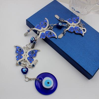 China Glamorous Custom Turkish Pendant Turkish Evil Eye Hanging Blue Evil Eye Wall Hanging for sale