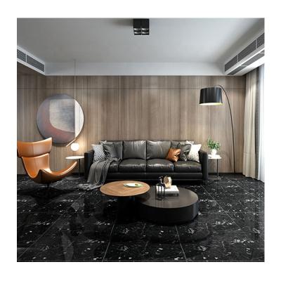 China 30x60 Glossy Polished Super Black Bathroom Porcelain Floor Tile Wear Resistant Marble Ceramic Porcelanato for sale