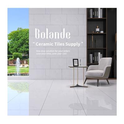 China Wear Resistant Guangdong 60 x Full Porcelain Ceramic Hotel Flooring 120 Glazed Glazed White Carrara Body Marble Tile for sale