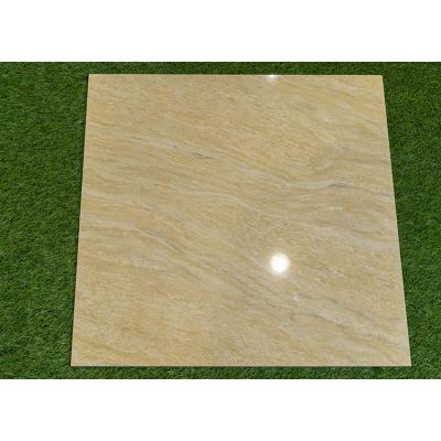 China Wear Resistant Glazed Lemon Yellow Light Color Polished 600x600 60x60 Porcelain Floor Tiles for sale