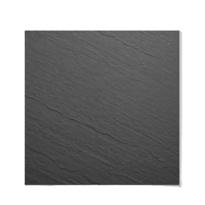 China 600 x 600 Hotel Floor Wax Wear Resistant Matte Porcelain Stoneware Finishing Pure Black Gloss Floor Tile for sale