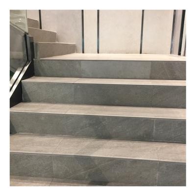 China Tiles Rustic Villa Ceramic Stairs Tiles In Dubai 12x24 Matte Finish Non-Slip Porcelain Stair Tile for sale