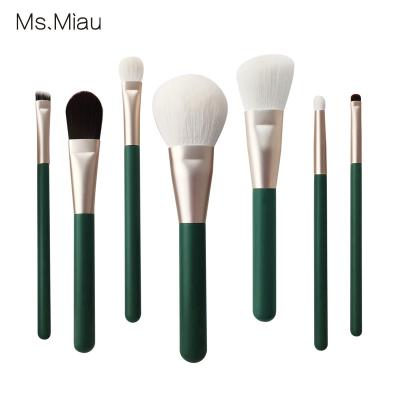 China Fan Brush 7pcs Fiber Wool Base Brush Powder Imitation LUXE Brush Make Up Brush Set for sale