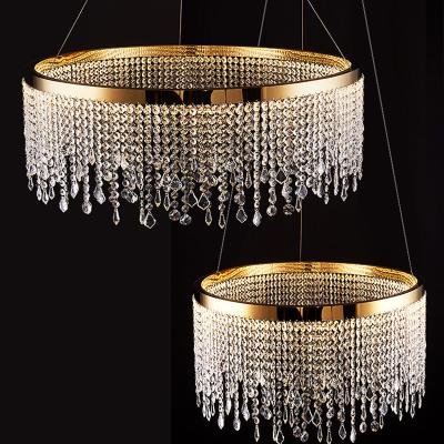 China Modern Luxury Crystal Hanging Light Designer Hotel Wedding Decor Pendant Chandelier for sale