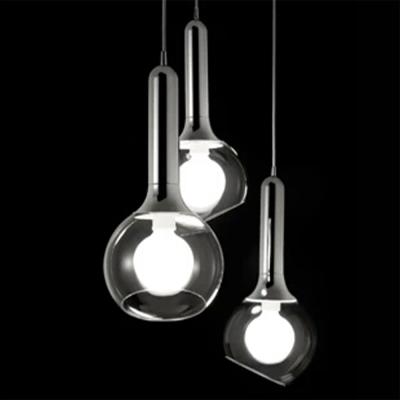 China Modern Creative Nordic Industrial Modern Glass Led Hanging Lamp Kitchen Pendant Light for sale