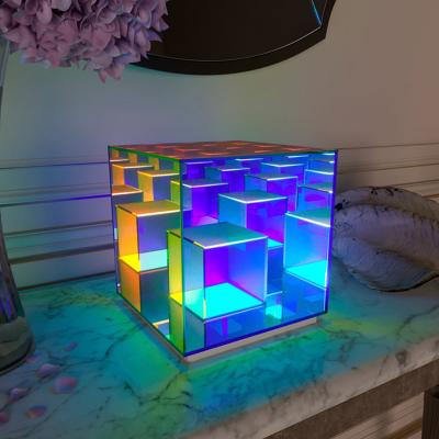 China Modern Bedroom Living Room Hotel Decor RGB Luxury Home Night Lighting Led Table Lamp Light for sale