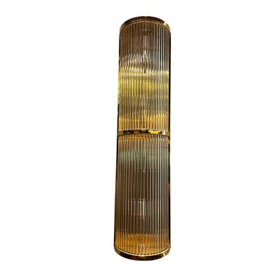 China Minimalist Glass Blown And Gold Bottom Housing Outdoor Classic Vintage Wall Lamp Light for sale