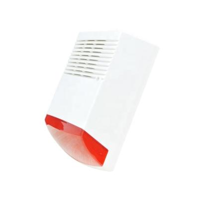 China ABS Housing 120db Battery Holder Outdoor Strobe Light Alarm Wired Siren for sale