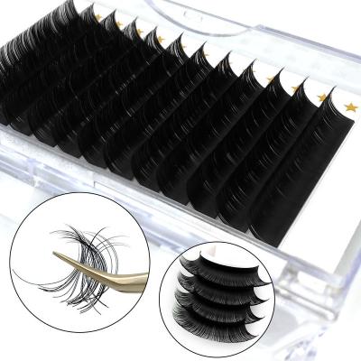 China Wholesale Private Label Dark Black Soft Natural Mink Volume Individual Eyelash Individual Silk Softness Extension for sale