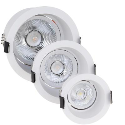 China Modern Modern Design Black White Round Led Ceiling Light Adjustable Lamp Recessed Spot Light Indoor Display Cabinet Led Downlight for sale