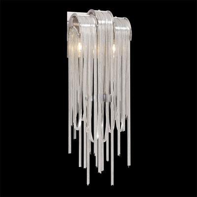 China Luxurious Postmodern Modern Gold Aluminum Wall Light/Silver Indoor Nordic Handmade Plating Wall Lamp Chian Lighting for sale