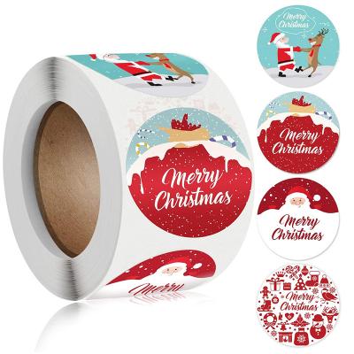 China Amazon Merry Christmas Christmas Sticker Gift Label Strip 2022 Wholesale Custom Decorative Sticker New for sale