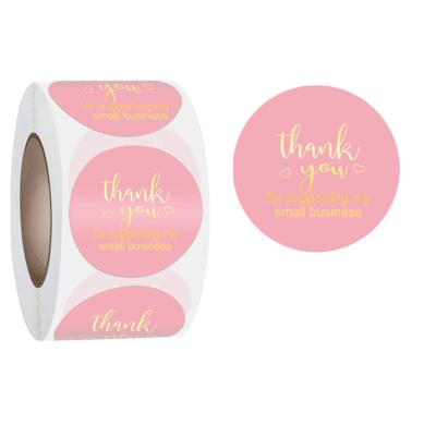 China Waterproof Roll Around Custom Gift Stickers Thank You Stickers Packaging Stickers for sale