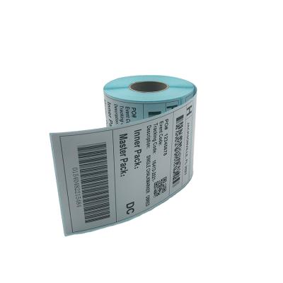 China 60*40mm barcode paper custom sticker thermal label paper food logo and color label paper 2.5*1.5 inch for sale