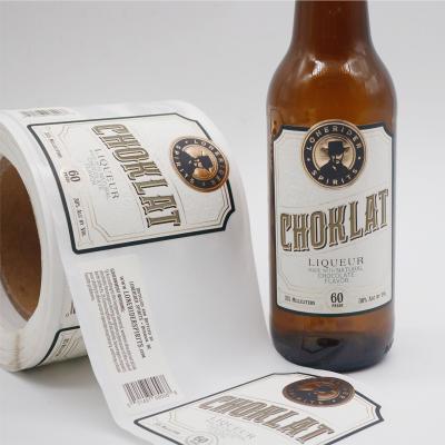 China Customized Gold Foil Embossed Holographic Laminated Sticker Label Printing Various Colors of Grainy Paper Foil Sticker Gold Embossed Label for sale