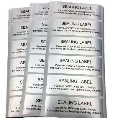 China Tamper Evident Warranty Heat Sensitive Custom Printing Visible Hologram Labels Security Seal Stickers With Void If Removed for sale