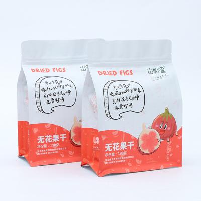 China Custom Resealable Biodegradable Aluminum Foil Flat Pouch Laminated Ziplock Plastic Biodegradable Food Packaging Bag for sale