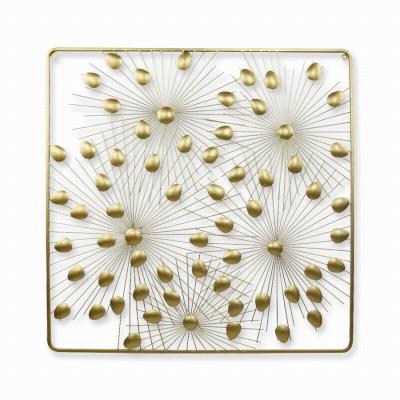 China Xingcheng 3D Hand Made Light Metal Wall Hanging Wall Decoration Luxury Gold Crafts for sale