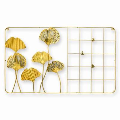 China Africa Xingcheng Ginkgo Luxury Gold Metal Crafts Wall Decor for sale